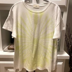 NWT Anthropologie T.la Canary White Tye Dye Tee